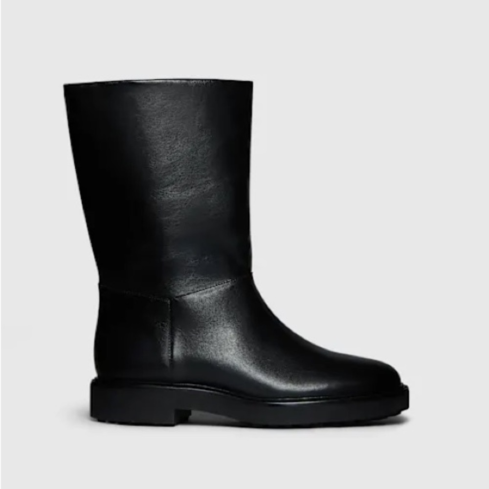 Reformation Black Mid-Calf Heeled Boots